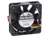 Fan: DC; axial; 12VDC; 52x52x15mm; 30m3/h; 38dBA; ball; 7800rpm SANYO DENKI