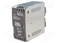 Power supply: switching; for DIN rail; 240W; 24VDC; 10A; 85÷264VAC IDEC