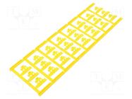 Markers; 3÷5mm; polyamide 66; yellow; -40÷100°C; snap fastener WEIDMÜLLER