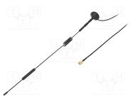 Antenna; black; SMA; 50W; 600÷2700MHz; 50Ω; 3m; 7dBi; -45÷80°C; RG174 QOLTEC