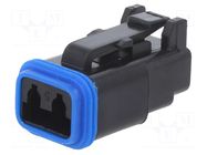 Connector: wire-wire; plug; female; PX0; PIN: 2; IP68; for cable BULGIN