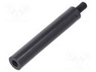 Screwed spacer sleeve; cylindrical; polyamide; M4; M4; 45mm; black 