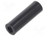 Spacer sleeve; cylindrical; polyamide; M4; L: 25mm; Øout: 8mm; black DREMEC