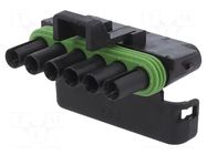Connector: wire-wire; plug; female; Weather Pack; PIN: 6; for cable APTIV