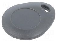 RFID pendant; Transponder: Mifare Classic; plastic; grey ELATEC