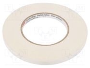 Tape: electrical insulating; W: 9mm; L: 55m; Thk: 0.177mm; white 3M