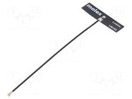 Antenna; Bluetooth,WiFi,ZigBee; 3dBi,4dBi; linear; 34.9x9mm; MHF4 MOLEX