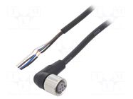 Cable: for sensors/automation; M12; PIN: 4; angled; Len: 2m; plug OMRON