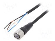 Cable: for sensors/automation; M12; PIN: 4; straight; Len: 5m; plug OMRON