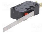 Microswitch SNAP ACTION; 16A/250VAC; with lever; SPDT; ON-(ON) 