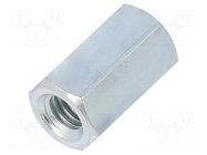 Screwed spacer sleeve; 14mm; Int.thread: M5; steel; zinc BOSSARD