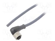 Connection lead; M12; PIN: 5; angled; 3m; plug; 63VAC; 2.2A; -25÷80°C ALPHA WIRE