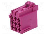 Connector: automotive; JPT; female; plug; for cable; PIN: 9; violet TE Connectivity