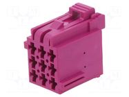 Connector: automotive; plug; female; JPT; PIN: 9; for cable; violet TE Connectivity