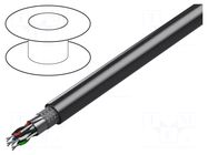 Wire; 5x2x22AWG; RS232; stranded; Cu; Insulation: PVC; chrome; 152m BELDEN