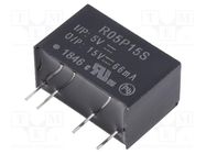 Converter: DC/DC; 1W; Uin: 4.5÷5.5V; Uout: 15VDC; Iout: 66mA; SIP7 RECOM