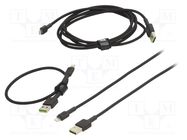 Cable; USB 2.0; Apple Lightning plug,USB A plug; black; 480Mbps GREEN CELL