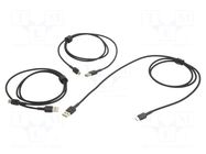 Cable; USB 2.0; USB A plug,USB C plug; black; polypropylene GREEN CELL