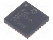 IC: AVR microcontroller; VQFN32; Ext.inter: 26; Cmp: 3; AVR32; 0.5mm MICROCHIP TECHNOLOGY