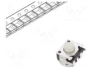 Microswitch TACT; SPST; Pos: 2; 0.05A/12VDC; side,SMD; none; 1.57N E-SWITCH