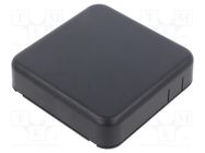 Enclosure: multipurpose; X: 80mm; Y: 80mm; Z: 20mm; ABS; black HAMMOND