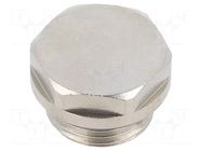 Hexagon head screw plug; with seal; nickel plated brass HUMMEL