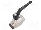 Mechanical ball valve; max.25bar; nickel plated brass; -15÷90°C PNEUMAT