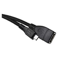USB cable 2.0 A/Female - micro B/Male OTG 15cm black, EMOS