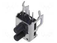 Microswitch TACT; SPST-NO x2; Pos: 2; 0.05A/12VDC; THT; 1.77N E-SWITCH