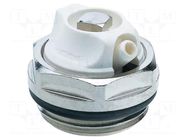 Breather cap; nickel plated brass,polyamide; Ext.thread: G 1/2" HUMMEL