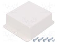 Enclosure: multipurpose; X: 69mm; Y: 82mm; Z: 30mm; ABS; white SUPERTRONIC