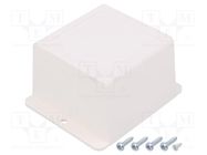 Enclosure: multipurpose; X: 69mm; Y: 82mm; Z: 45mm; ABS; white SUPERTRONIC