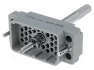 Connector: rectangular; plug; hermaphrodite; polycarbonate; 2kV EDAC