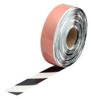 FLOOR MARKING TAPE, 2" X 100FT, BLK/WHT