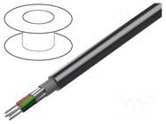 Wire; 4x22AWG; RS232; stranded; Cu; Insulation: PVC; chrome; 30m BELDEN