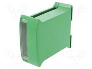 Enclosure: for DIN rail mounting; Y: 101mm; X: 45mm; Z: 119mm; green ITALTRONIC