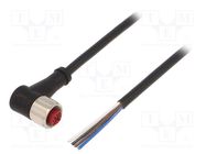 Connection lead; M12; PIN: 4; angled; 2m; plug; 250VAC; 4A; LC; IP67 SENSATA / CYNERGY3