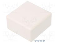 Enclosure: multipurpose; X: 71mm; Y: 71mm; Z: 37mm; ABS; white SUPERTRONIC