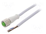 Cable: for sensors/automation; M12; PIN: 4; straight; 20m; plug MURRELEKTRONIK