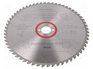Circular saw; Ø: 254mm; Øhole: 30mm; W: 2.4mm; Teeth: 60; HW/CT METABO