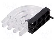 Fiber for LED; Ø3mm; No.of mod: 8; round; Front: convex MENTOR