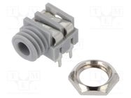 Socket; Jack 3,5mm; female; mono; ways: 2; angled 90°; THT; grey; S6 CLIFF