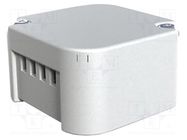 Enclosure: junction box; X: 43.8mm; Y: 43.8mm; Z: 25mm; light grey ITALTRONIC