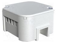 Enclosure: junction box; X: 43.8mm; Y: 43.8mm; Z: 25mm; light grey ITALTRONIC