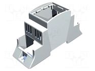 Enclosure: for DIN rail mounting; Y: 110mm; X: 36.3mm; Z: 62mm; grey ITALTRONIC