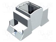 Enclosure: for DIN rail mounting; Y: 110mm; X: 53.5mm; Z: 62mm; grey ITALTRONIC