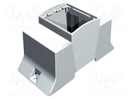 Enclosure: for DIN rail mounting; Y: 110mm; X: 53.5mm; Z: 62mm; grey ITALTRONIC