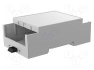 Enclosure: for DIN rail mounting; Y: 90mm; X: 53.3mm; Z: 32mm; grey ITALTRONIC