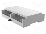 Enclosure: for DIN rail mounting; Y: 90mm; X: 142mm; Z: 32mm; grey ITALTRONIC