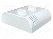 Enclosure: wall mounting; X: 80mm; Y: 80mm; Z: 25mm; ABS; white 